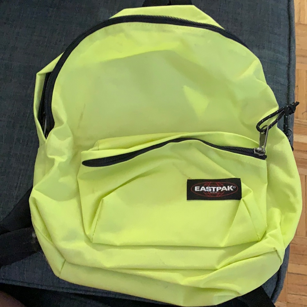 Lime green mini backpack